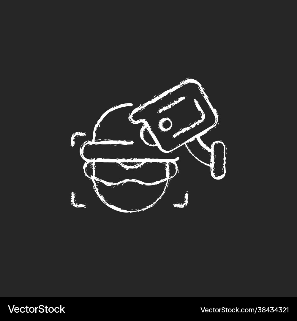 Criminal detection with surveillance camera chalk Vector Image
