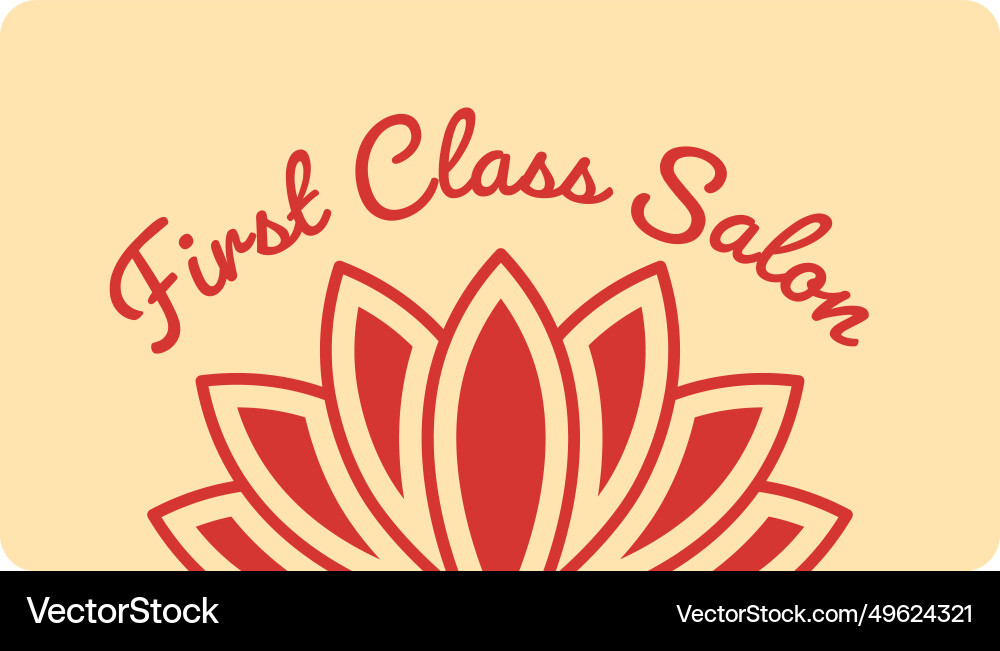 First class salon beauty and spa promotion banner vector image