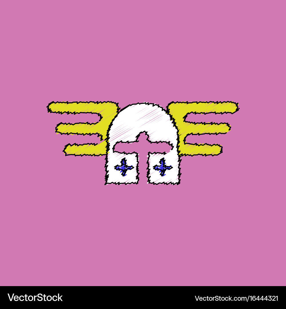 Flat shading style icon ancient helmet crusaders Vector Image