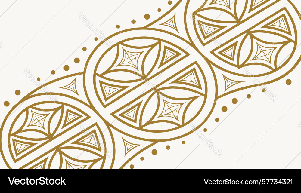 Golden abstract patterned border elegant vector image