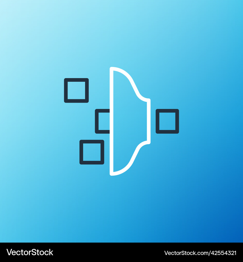 Line filter setting icon isolated on blue Line filter setting icon isolated on blue vector image
