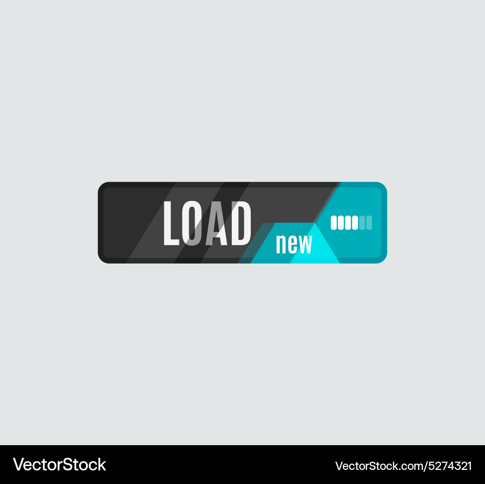 Load button futuristic hi-tech ui design vector image