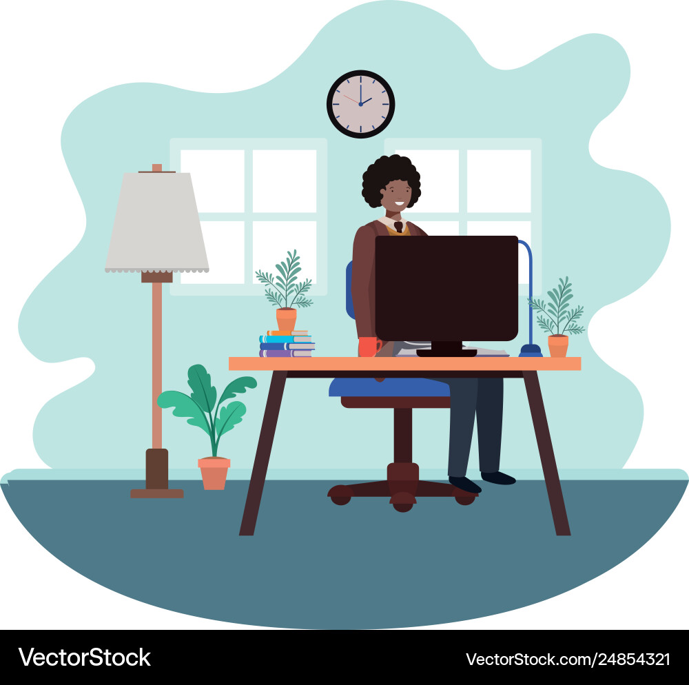 Man working in office avatar character Man working in office avatar character Vector Image