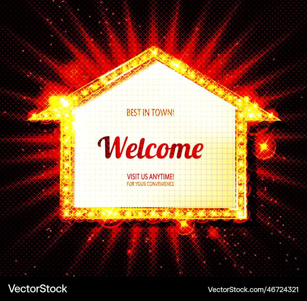 Retro lightbox in arrow shape Retro lightbox in arrow shape vector image