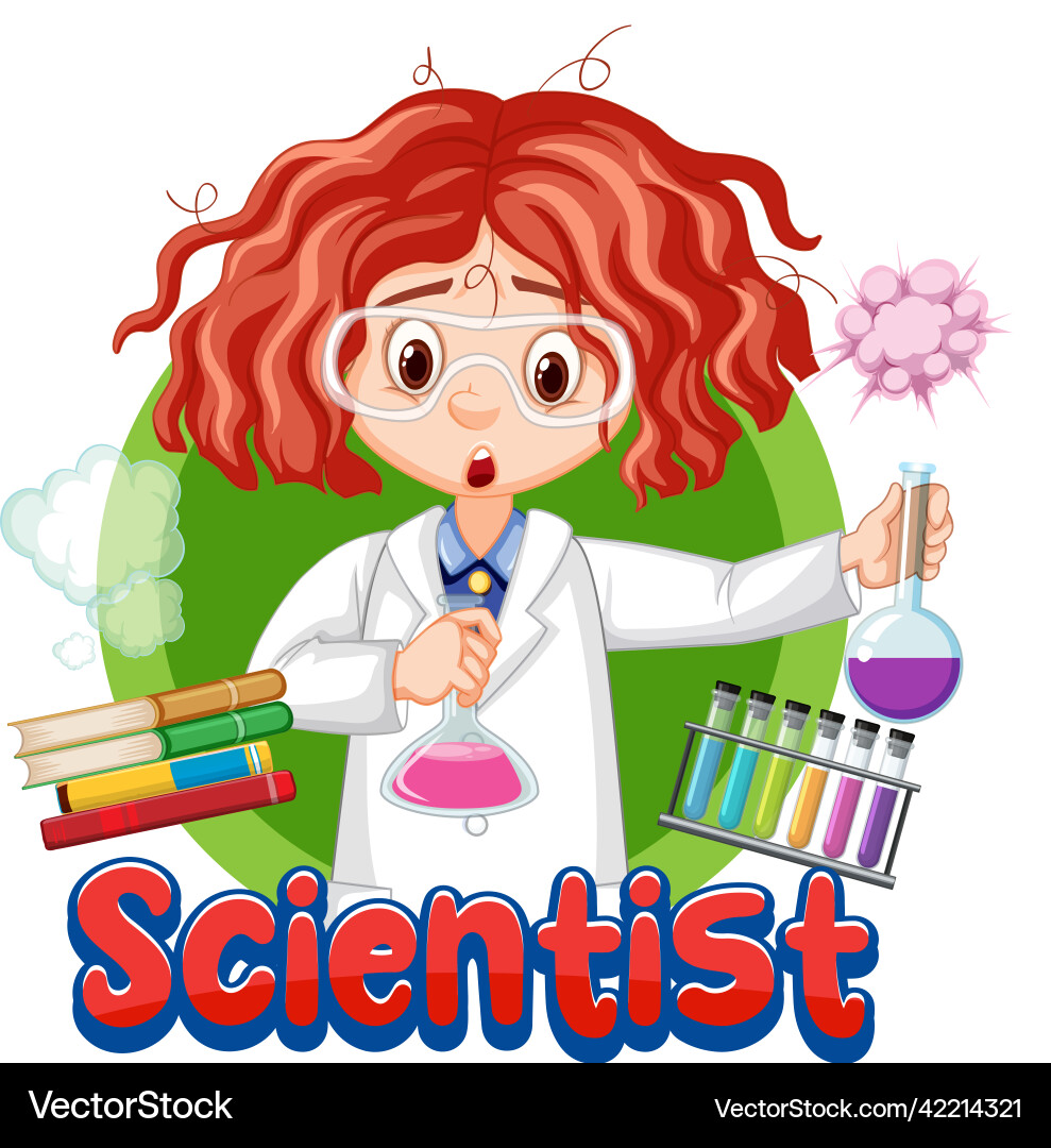 Scientist doing science experiment in the lab Scientist doing science experiment in the lab vector image