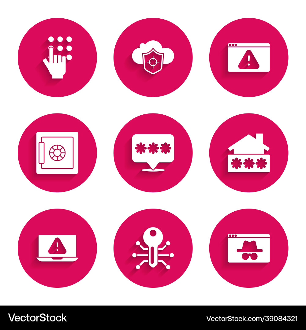 Set password protection smart key browser Set password protection smart key browser vector image