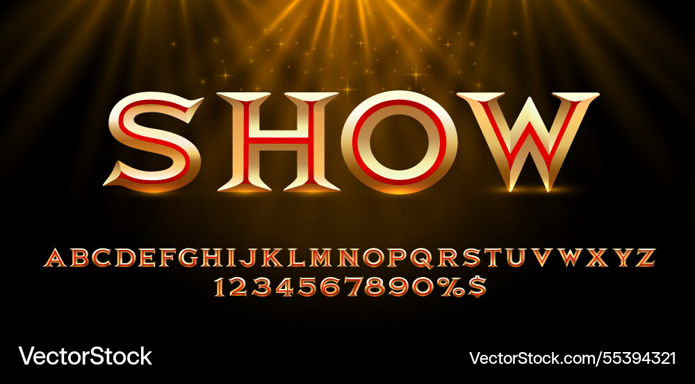 Show font set collection letters and numbers Show font set collection letters and numbers vector image