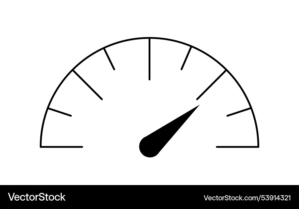 Speed indicator sign speedometer and dashboard Speed indicator sign speedometer and dashboard vector image