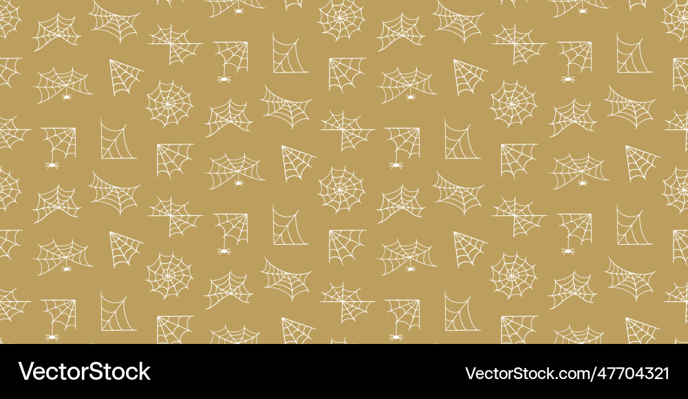 Spider web halloween trap cobweb seamless pattern vector image