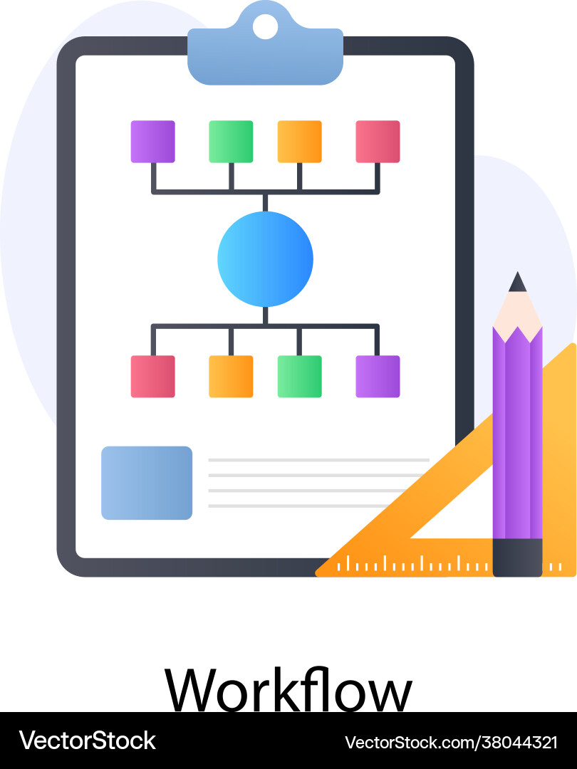 Workflow vector image