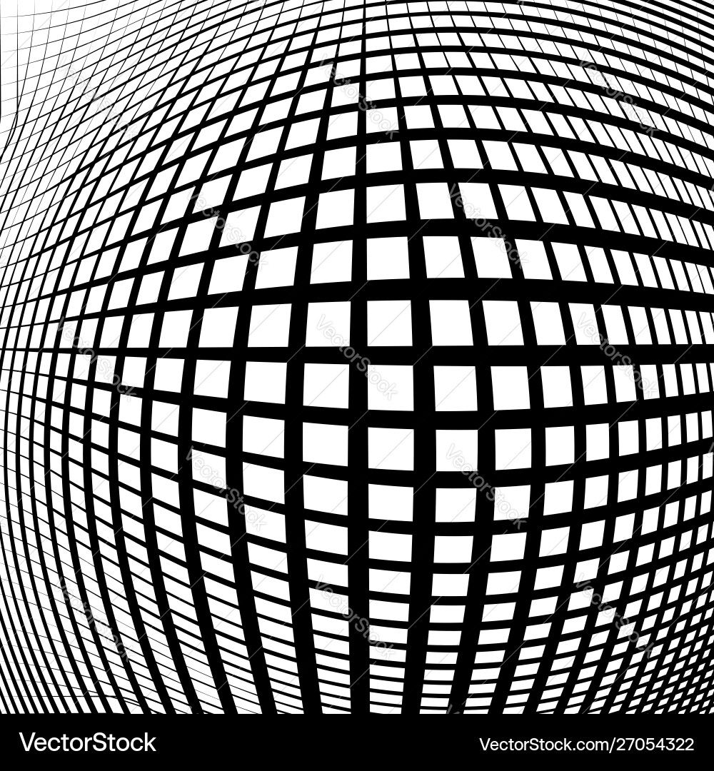 3d circular burst convex globe sphere orb distort Vector Image