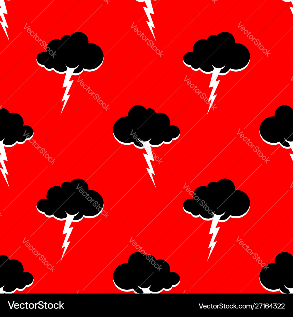 Cloud and lightning pattern seamless thunderstorm Cloud and lightning pattern seamless thunderstorm vector image