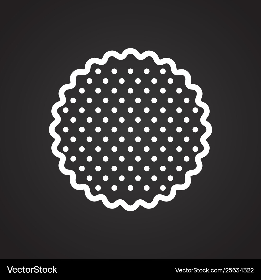 Cookie icon on background for graphic and web Cookie icon on background for graphic and web Vector Image