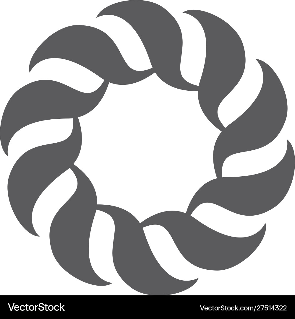 Dynamic Vortex Icon Template vector image