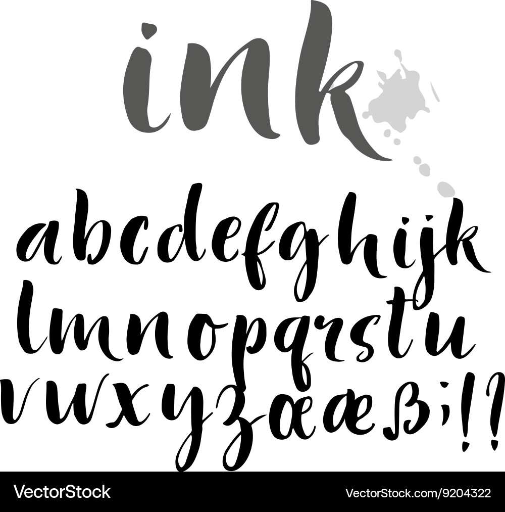 Elegant Calligraphic Alphabet Vector Image