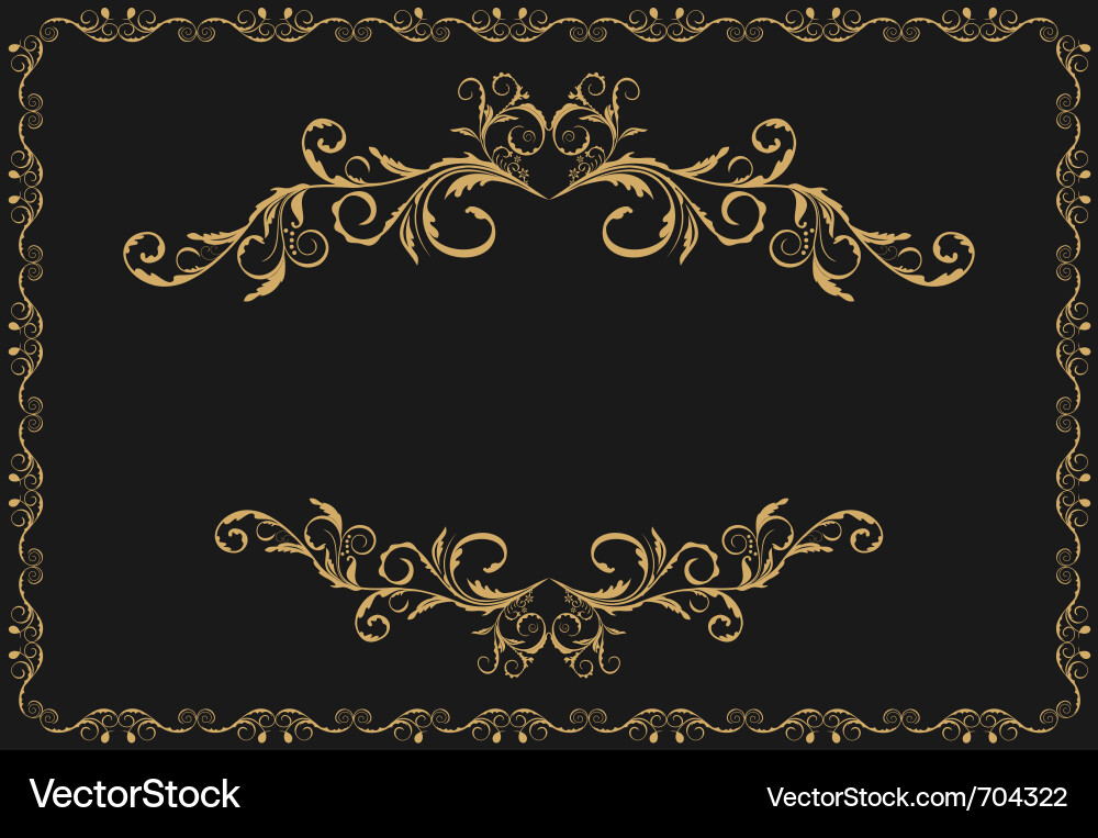 Elegant Gold Floral Pattern vector image