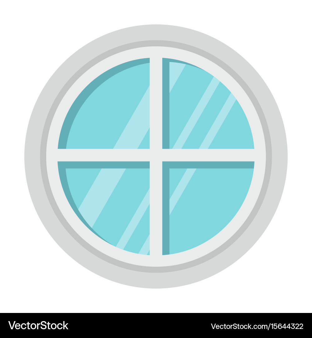 Flat architecture window icon isolated on white vector image