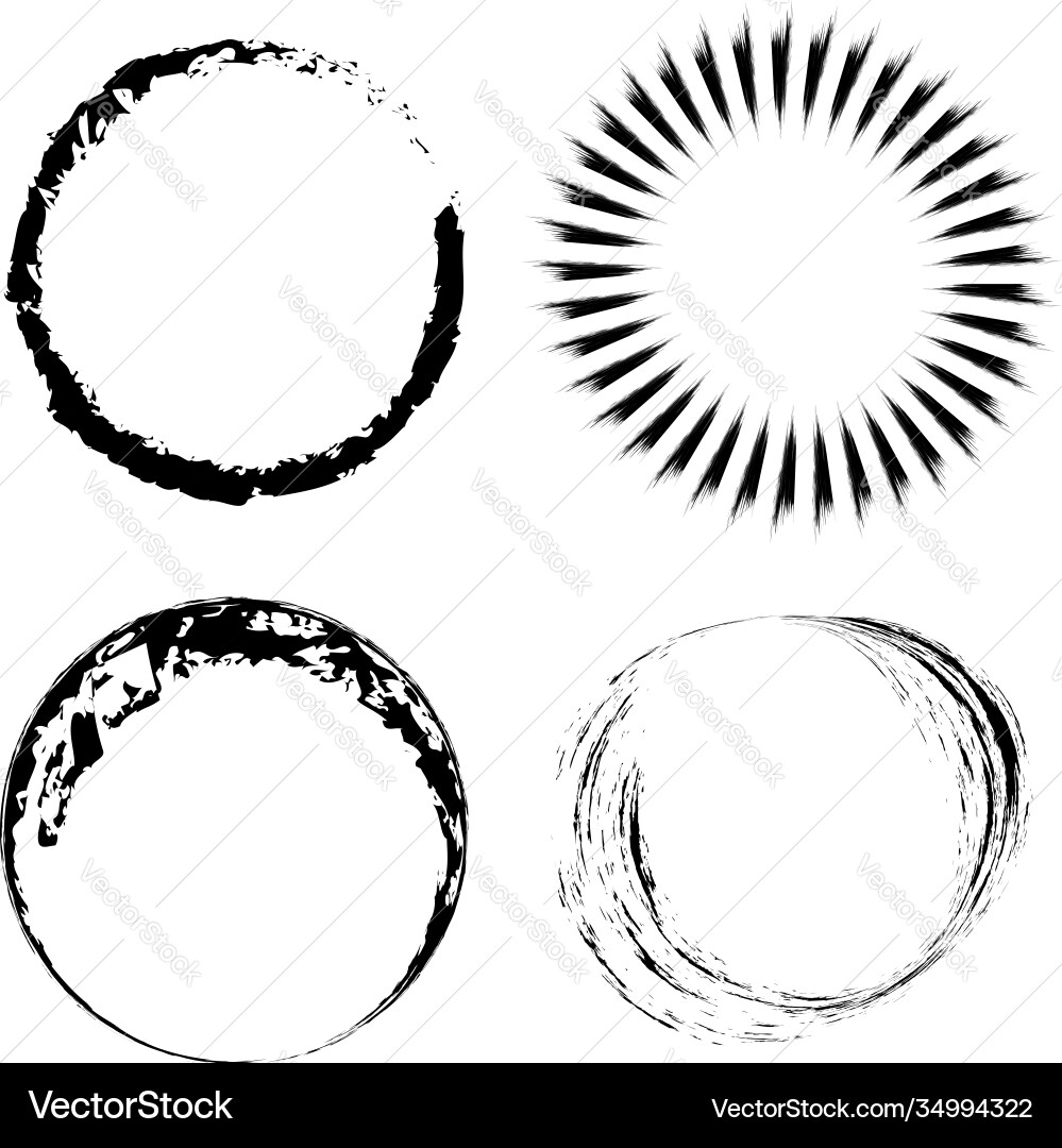 Grungy circle blob blotch Vector Image