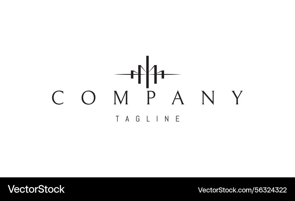 Logo with an abstract image of columns Logo with an abstract image of columns vector image