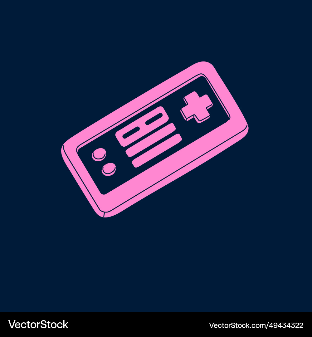 Old video game console gameboy retro joystick Old video game console gameboy retro joystick vector image