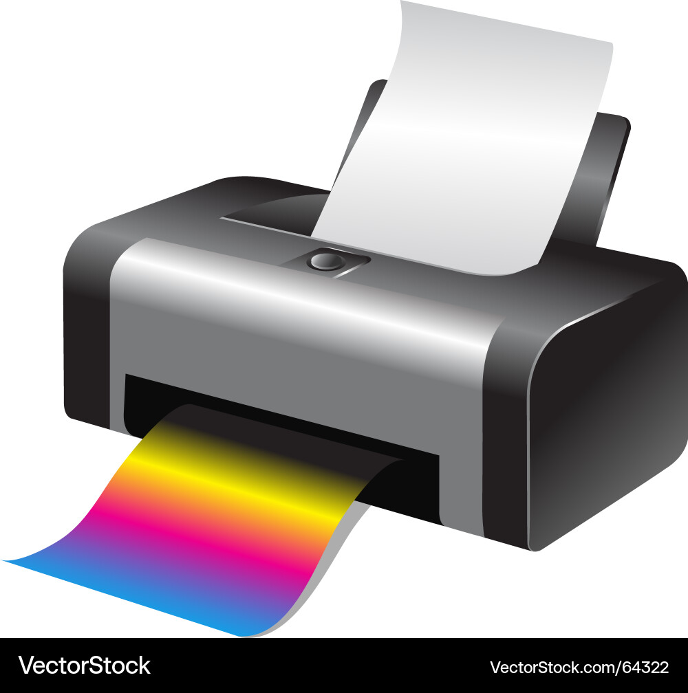 Printer cmyk Royalty Free Vector Image - VectorStock