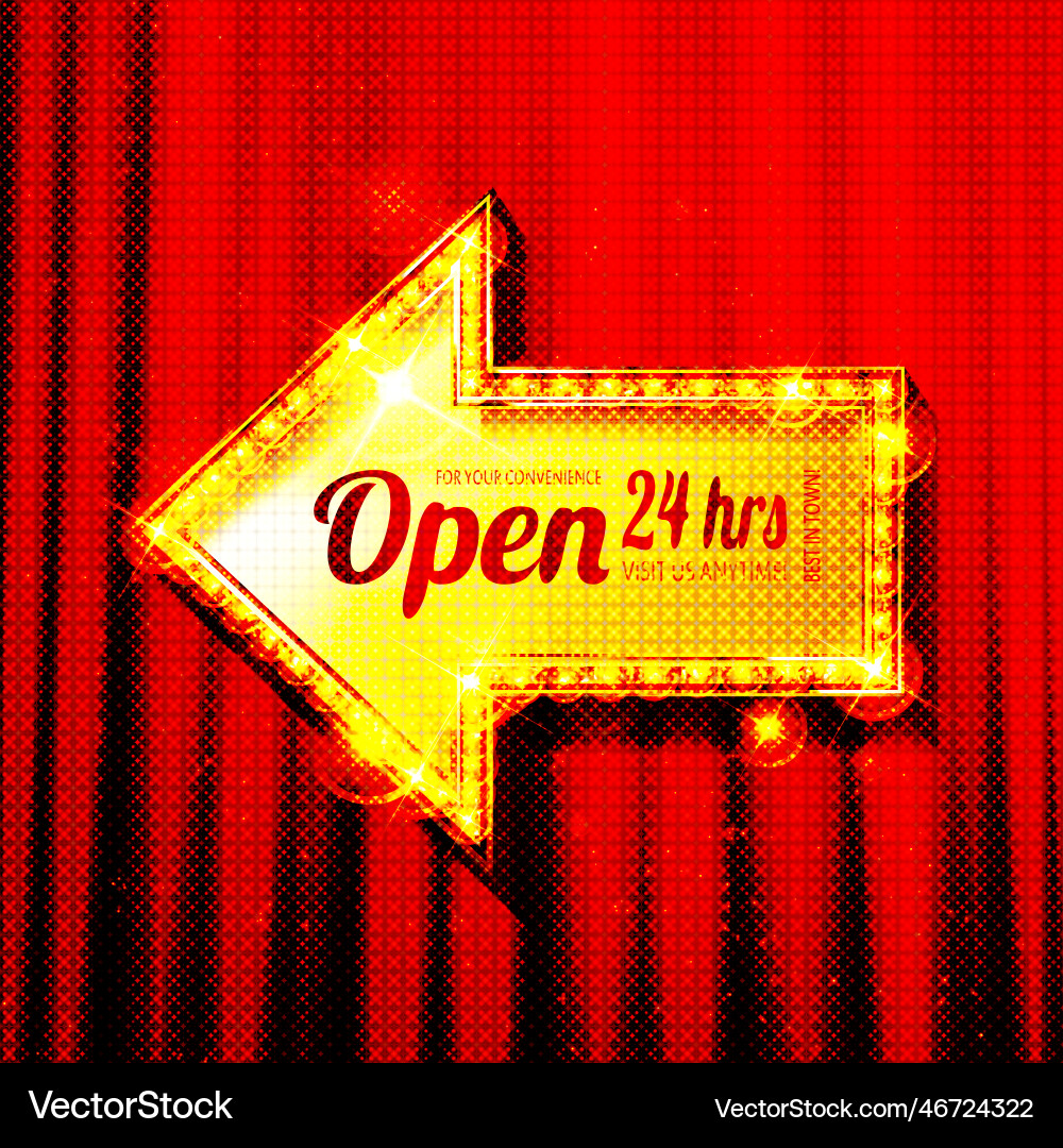 Retro lightbox in arrow shape Retro lightbox in arrow shape vector image