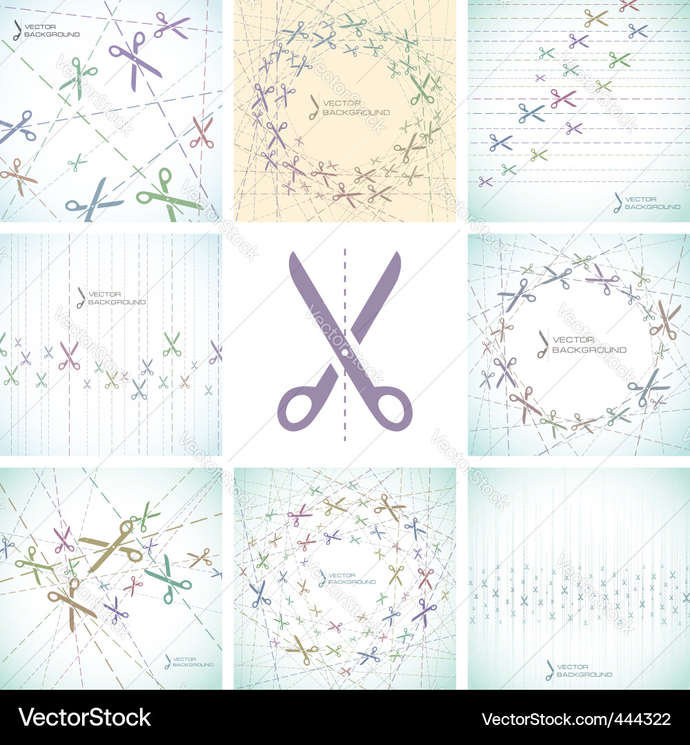 Scissors Background Pattern vector image