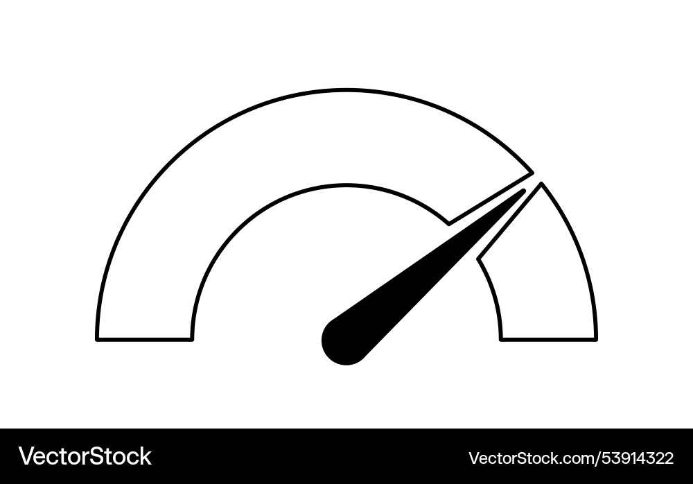 Speed indicator sign speedometer and dashboard Speed indicator sign speedometer and dashboard vector image