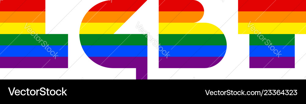 Abbreviation lgbt created by the font Vector Image
