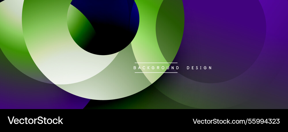 Abstract composition with layered circular Vector Image