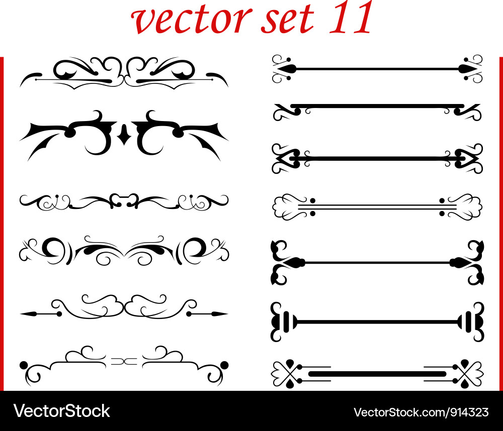 Calligraphic Ornament & Flourishes vector image
