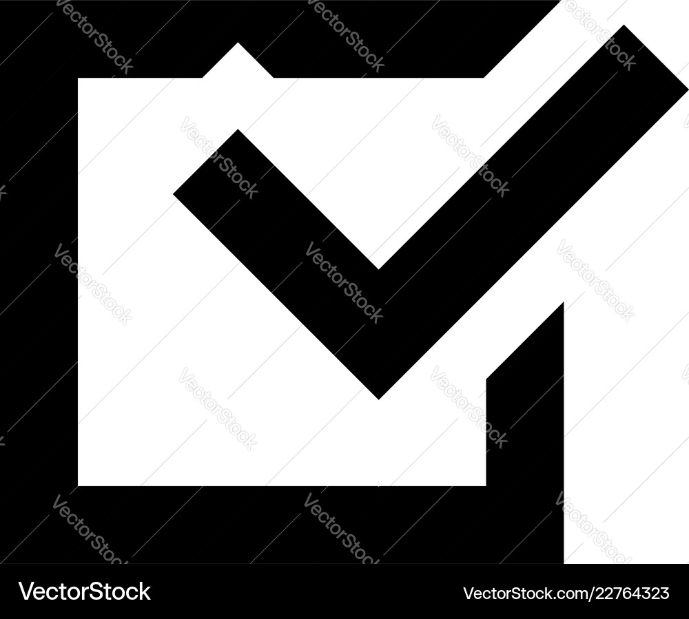 Check Mark Icon - Simple Style vector image