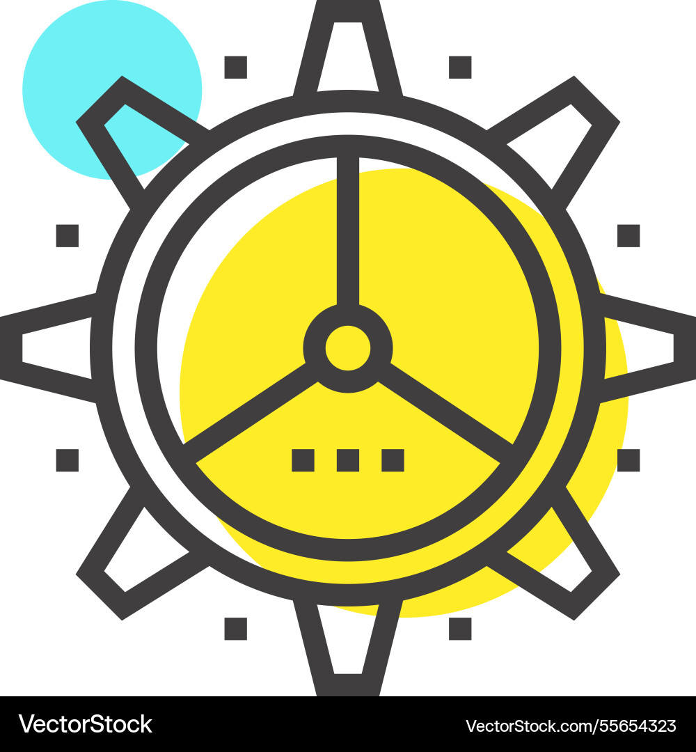Data management flat line web icon concept Vector Image