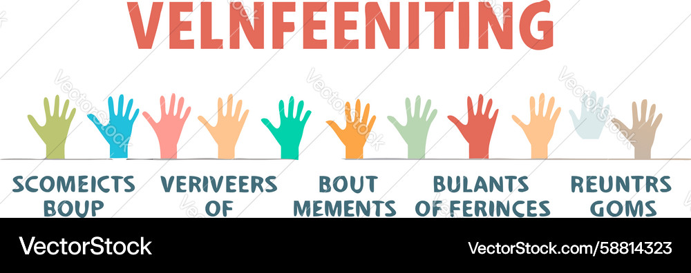 Diverse hands reaching up in unity symbolizing Vector Image