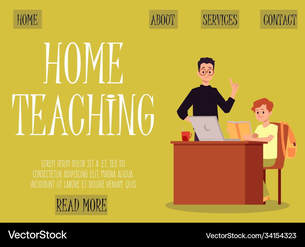 Home Bildung Banner - Cartoon Boy sitzen Home Bildung Banner - Cartoon Boy sitzen vektorbild