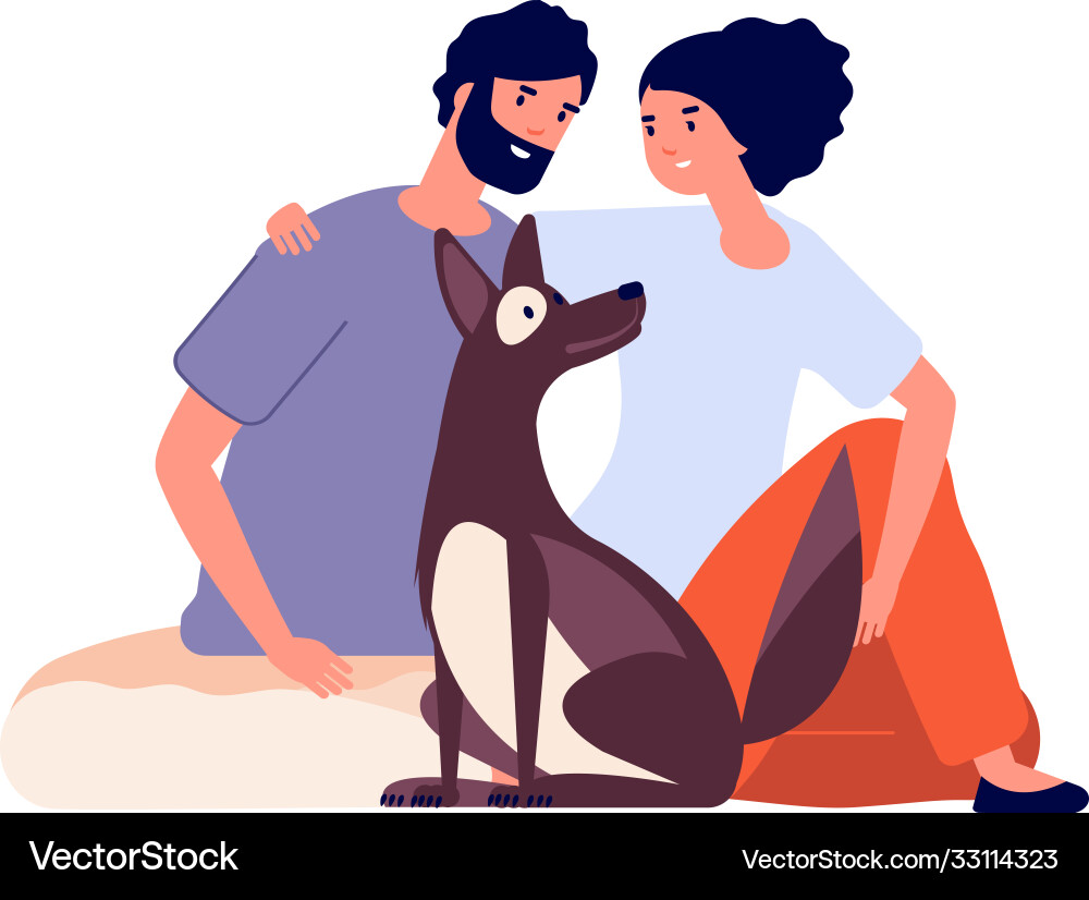 Hundebesitzer isolierte Tierfreunde Haustier Hundebesitzer isolierte Tierfreunde Haustier vektorbild