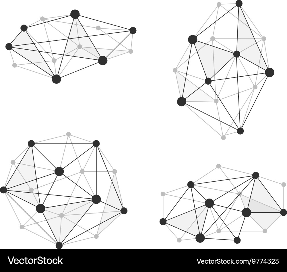 Polygonal Wireframe Mesh Vector Image