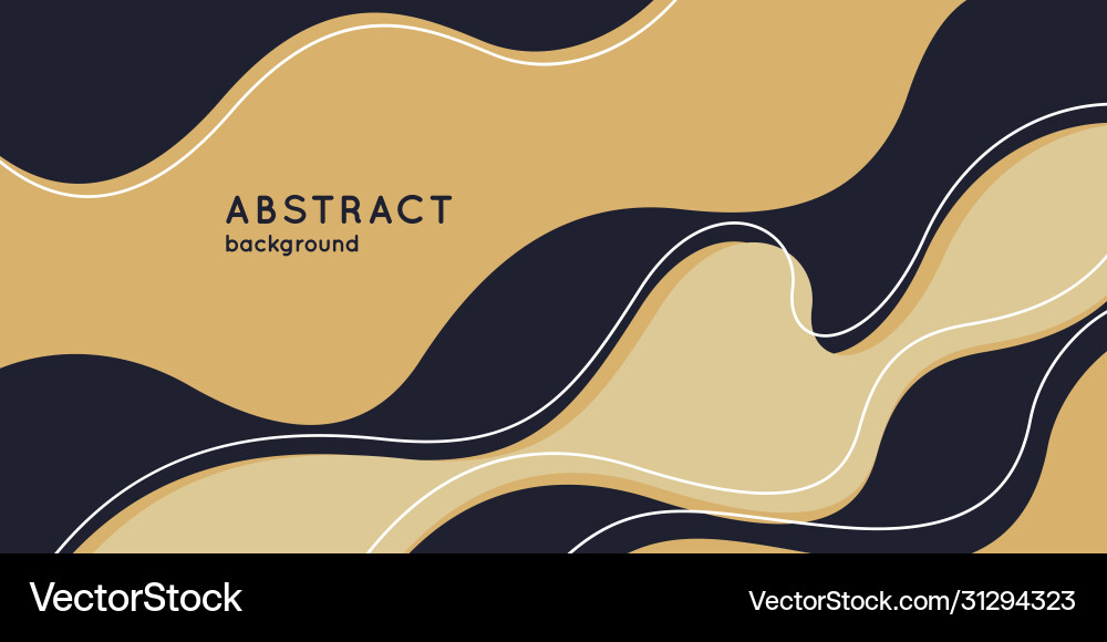 Poster with dynamic waves Vector Image