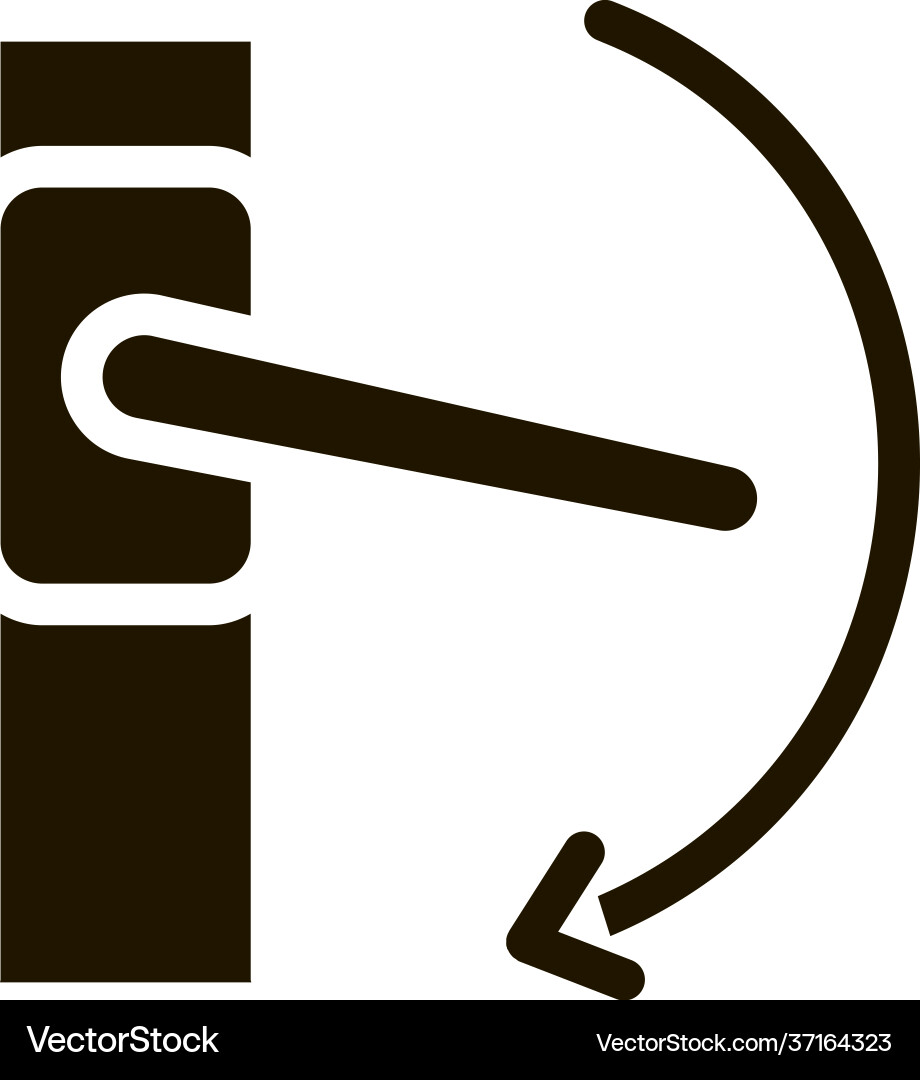 Push handle to open window closure icon Vector Image