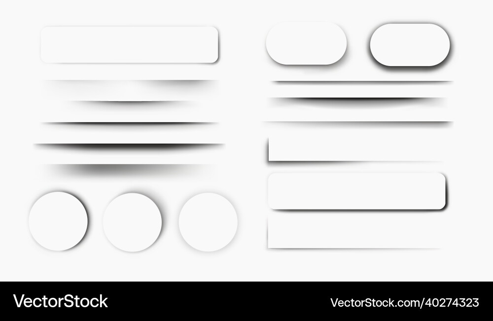 Realistic shadow divider transparent rectangular Realistic shadow divider transparent rectangular vector image