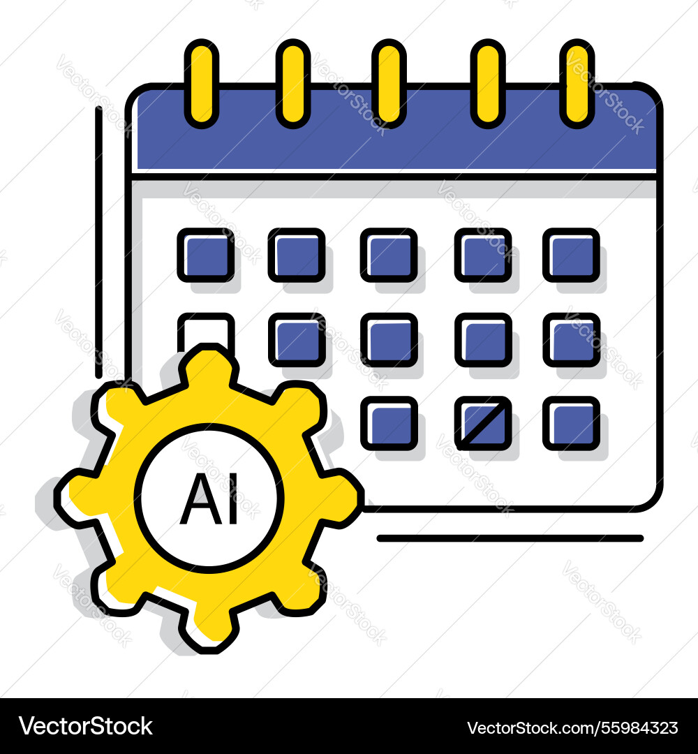 Rest and days off ai automation icon design Vector Image