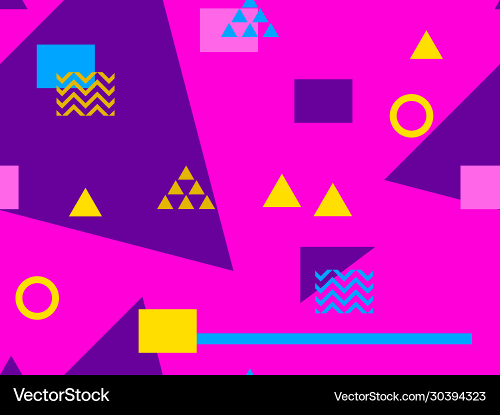 Seamless pattern in style 80s and 90s Seamless pattern in style 80s and 90s vector image