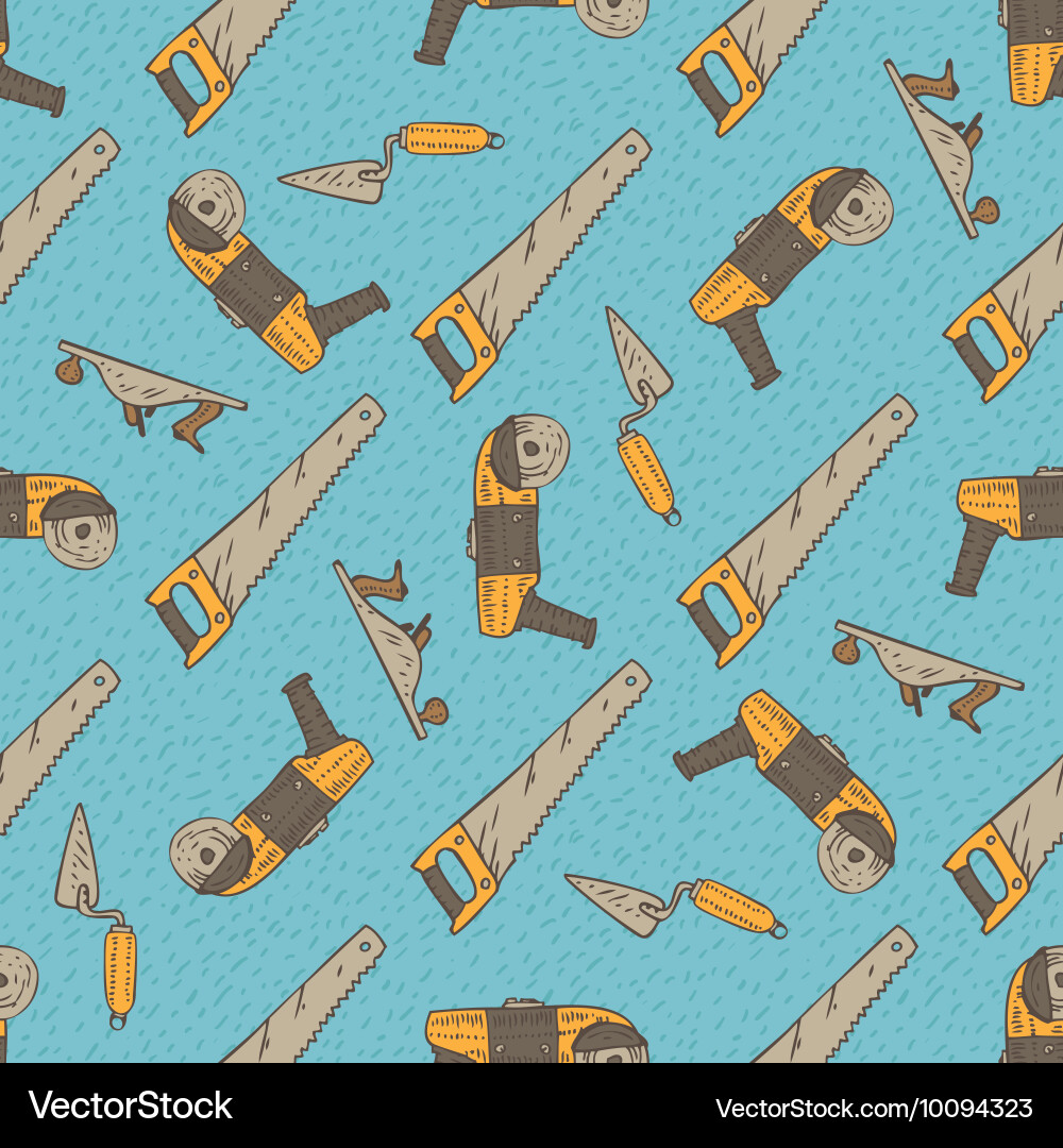 Seamless pattern with tools vector image