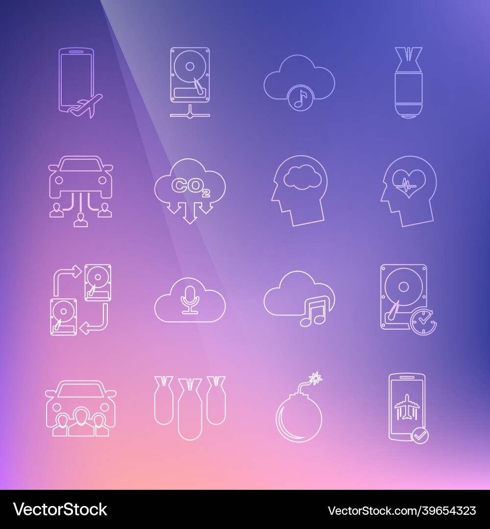 Set line flight mode in the mobile hard disk Set line flight mode in the mobile hard disk vector image