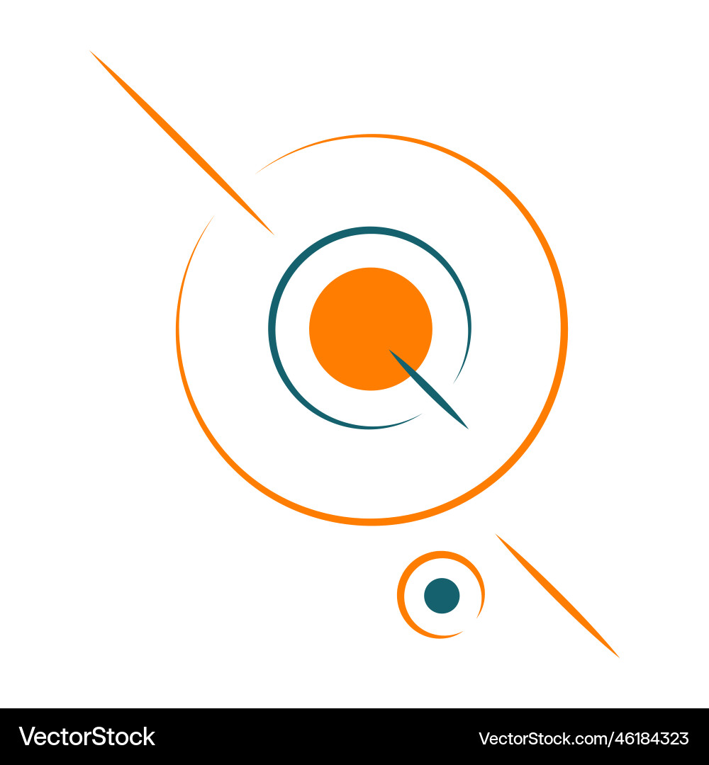 Simple circular lines element vector image