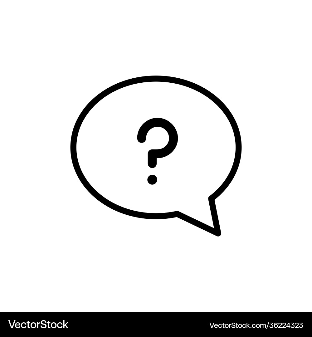 Speech bubble with question mark icon vector image