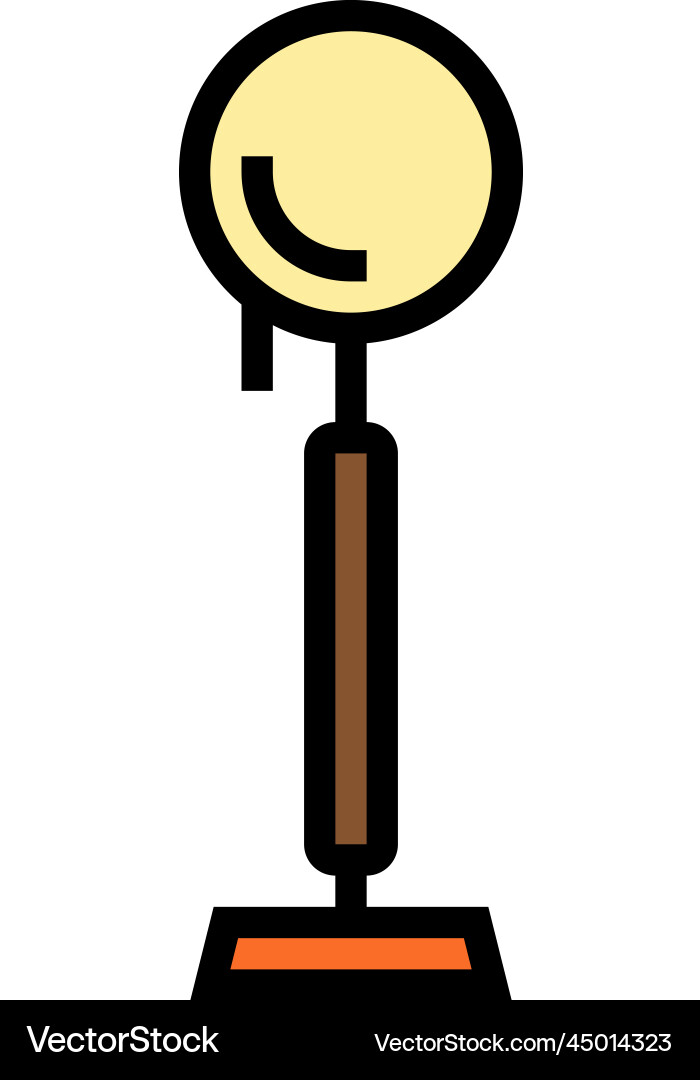 Style table lamp color icon Vector Image