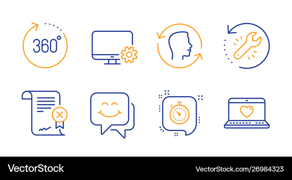 Timer 360 degrees and recovery tool icons set Timer 360 degrees and recovery tool icons set vector image