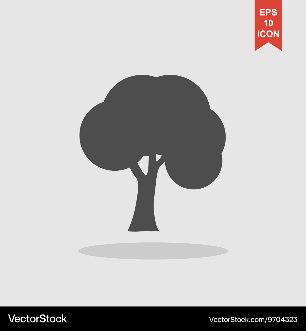 Trees icons flat design style vector image
