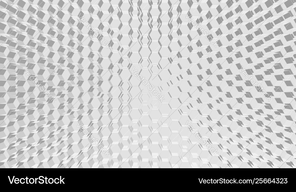 White 3d hexagon grid tech background White 3d hexagon grid tech background vector image